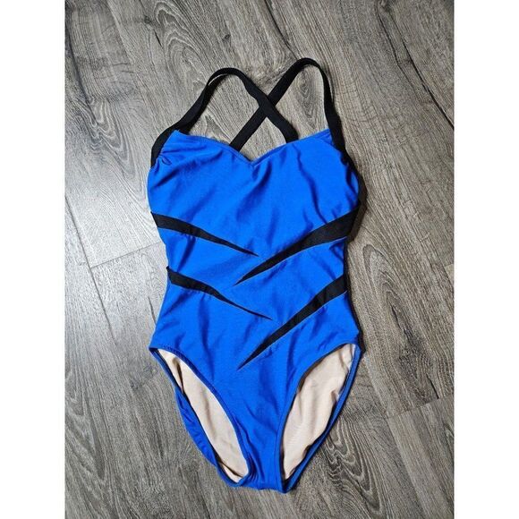 Carol Wior Slimming Shaping One-Piece Bathingsuit Women's Size 12 - Picture 1 of 3